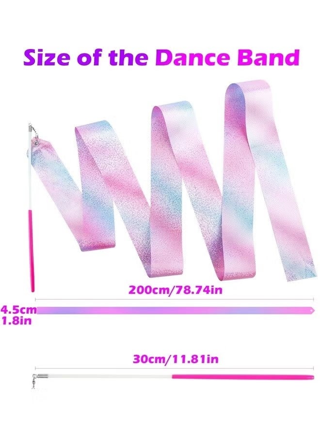 3PCS Sparkly Dance Ribbon,6.6 Ft Twirl Streamer Ribbon Dancer Wands for Kids Girls Class Talent Shows - Image 5